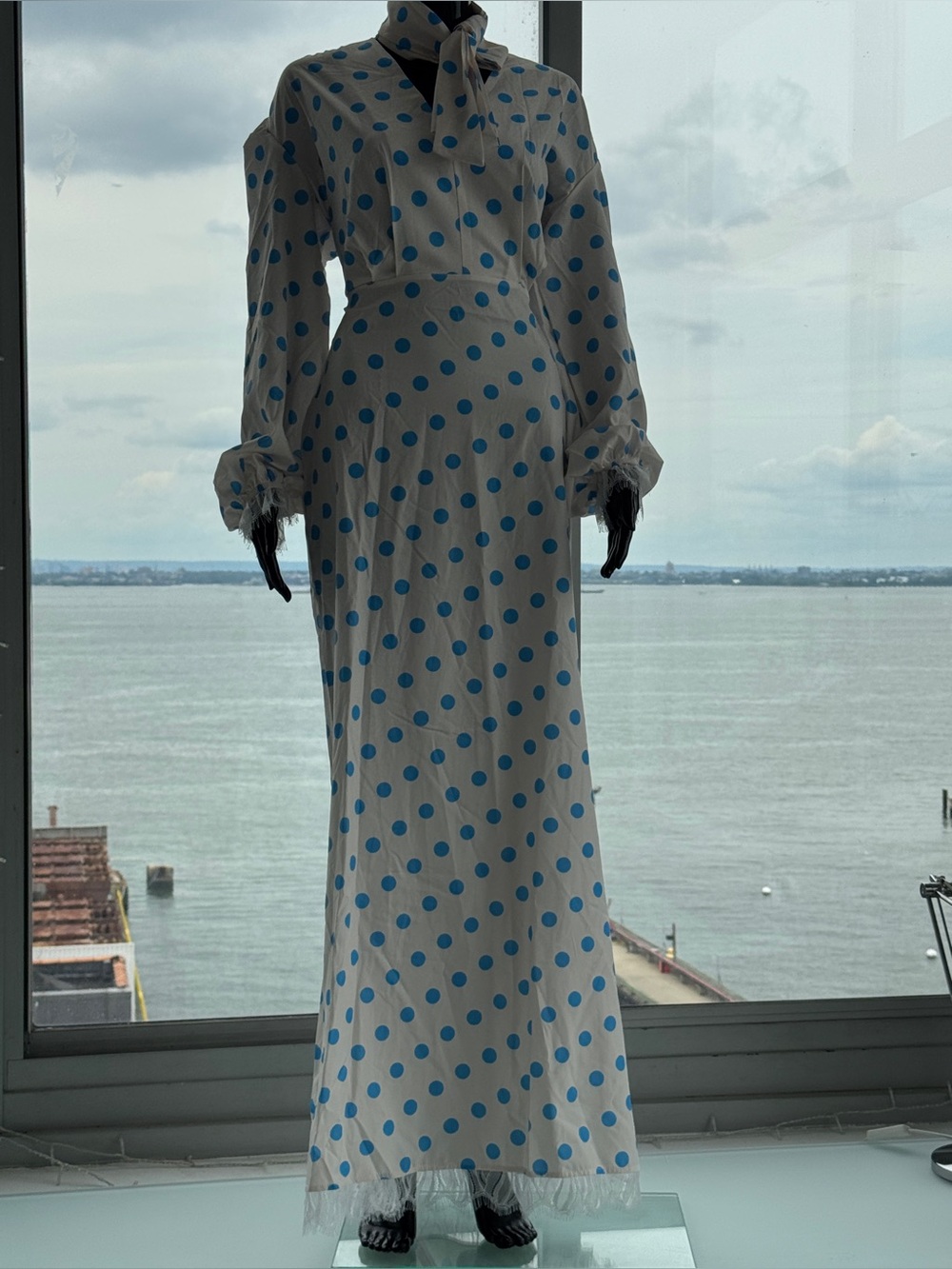 Polka Elegance Maxi Dress